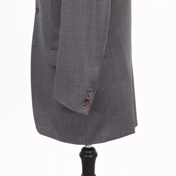 Trussini 40L Gray Check 3-Button Sport Coat Blazer Jacket B322